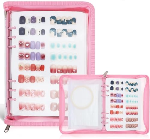 MAYCREATE® Press On Nail Storage Organizer Binder with 4 Insert Pages MAYCREATE® Press On Nail Storage Organizer Binder with 4 Insert Pages